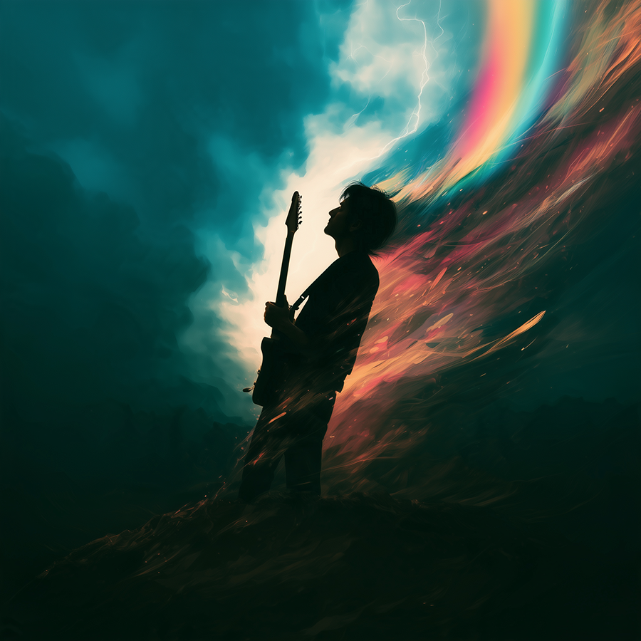 Kang Ino Guitarist Artistic Silhouette